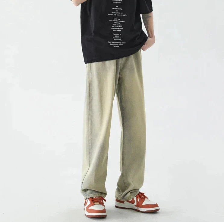 Jeans larghi retr? a destra