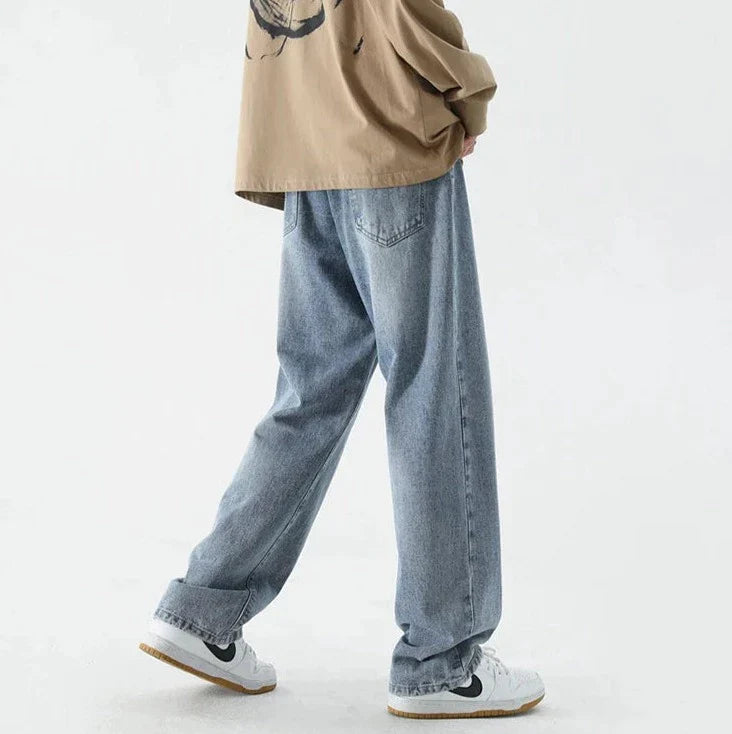 Jeans larghi retr? a destra