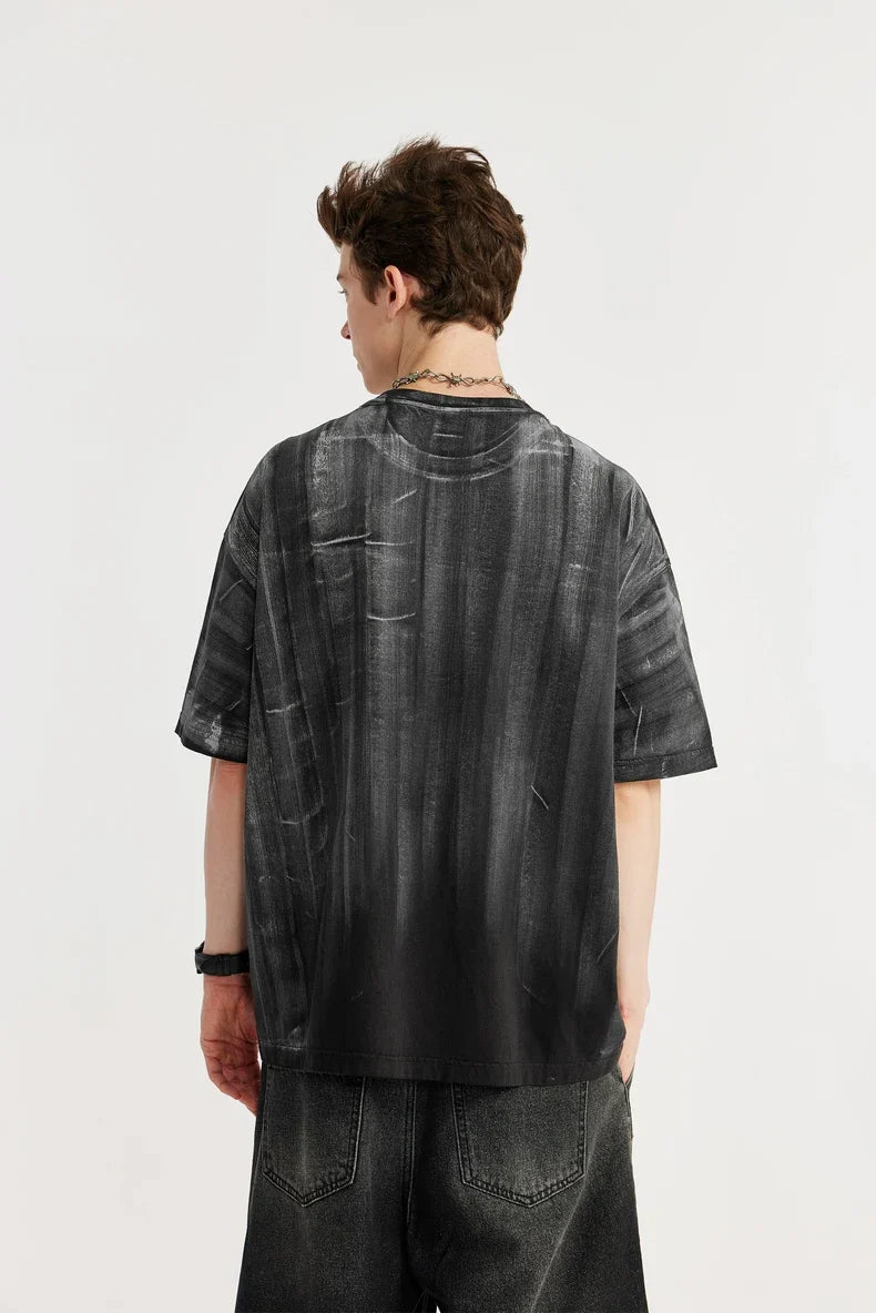 T-shirt grafica argento