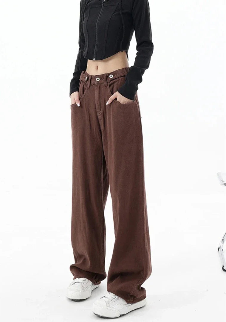 Jeans casual a vita alta