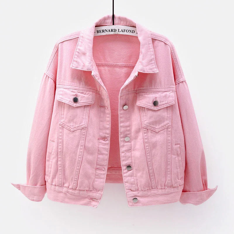 Giacca classica in denim da donna in tanti colori