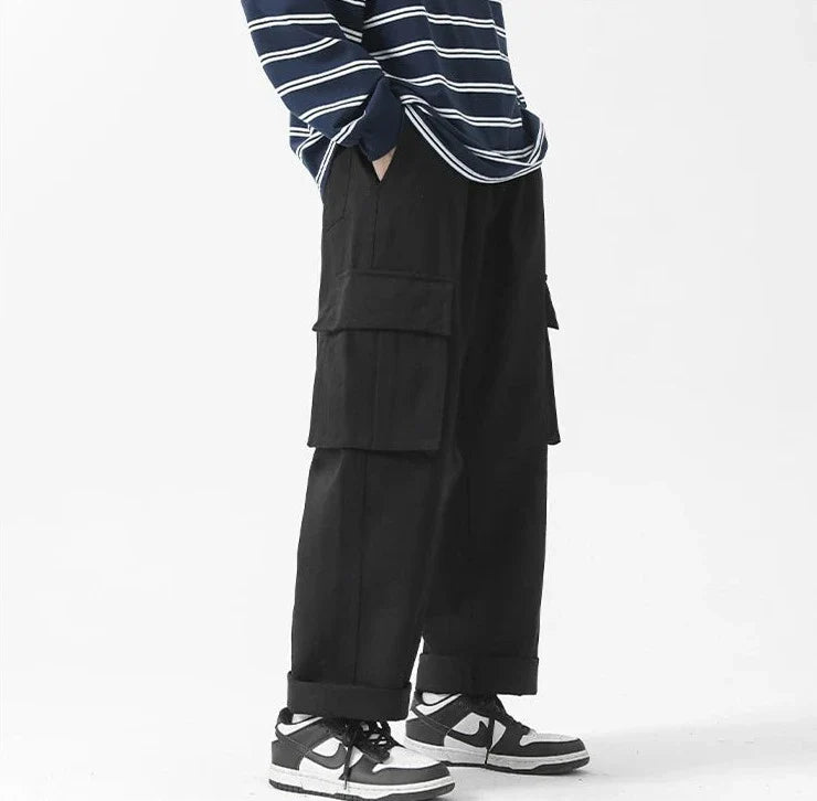 Pantaloni cargo dritti retr?