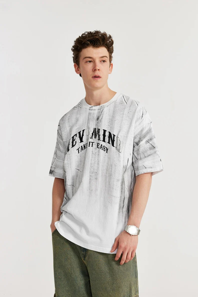 T-shirt grafica argento