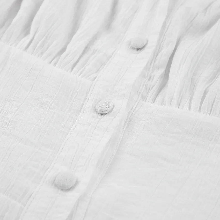 Vestito estivo bianco con lacci