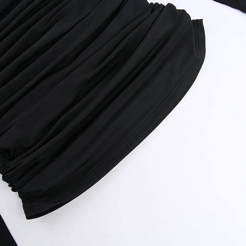 Vestito aderente nero trasparente