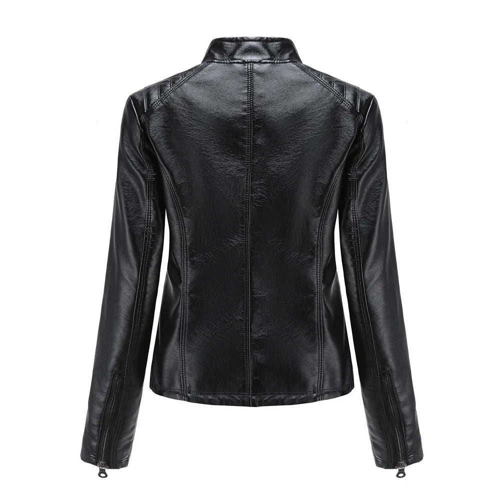 Elegante giacca in pelle da donna