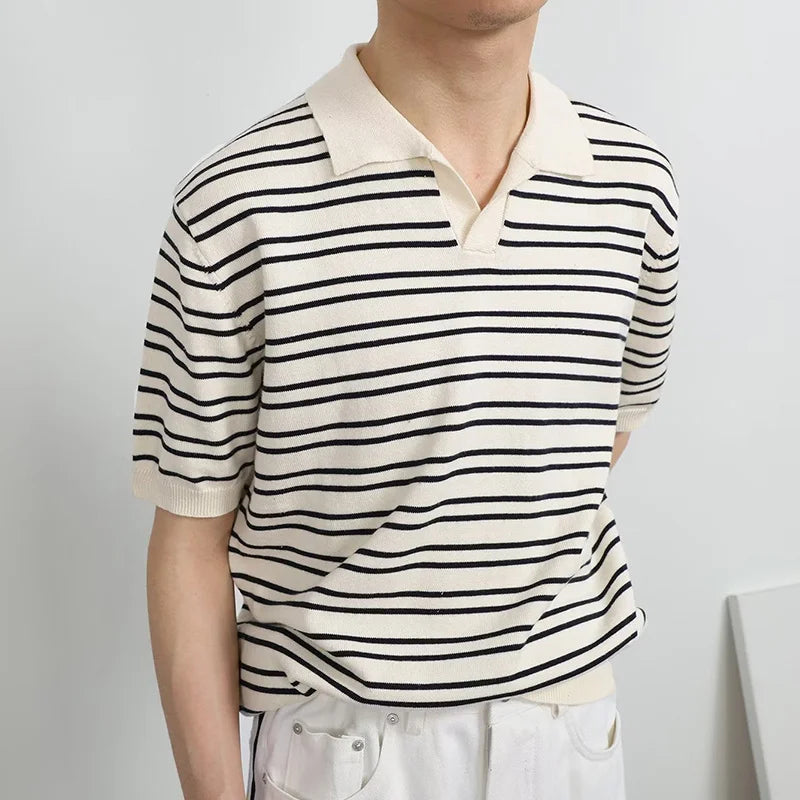 Polo casual a righe
