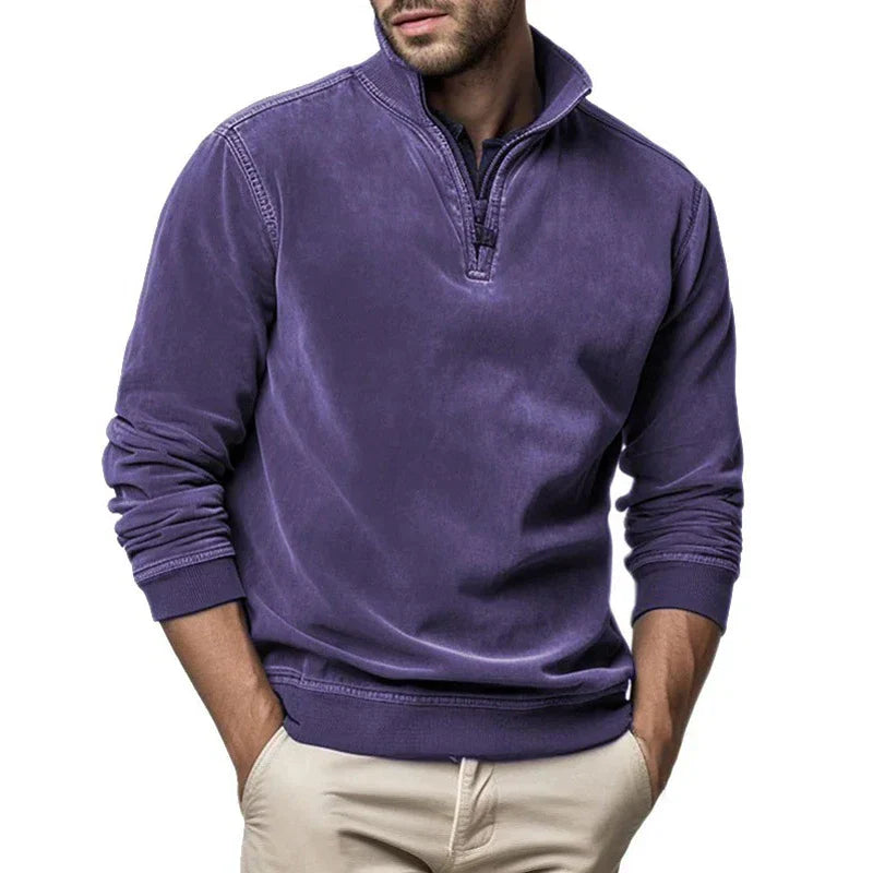 Felpa vintage mezza zip