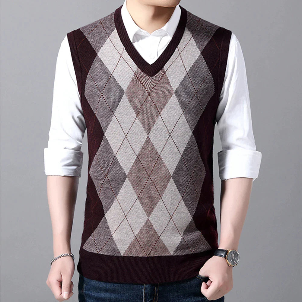 Cardigan a righe lavorato a maglia