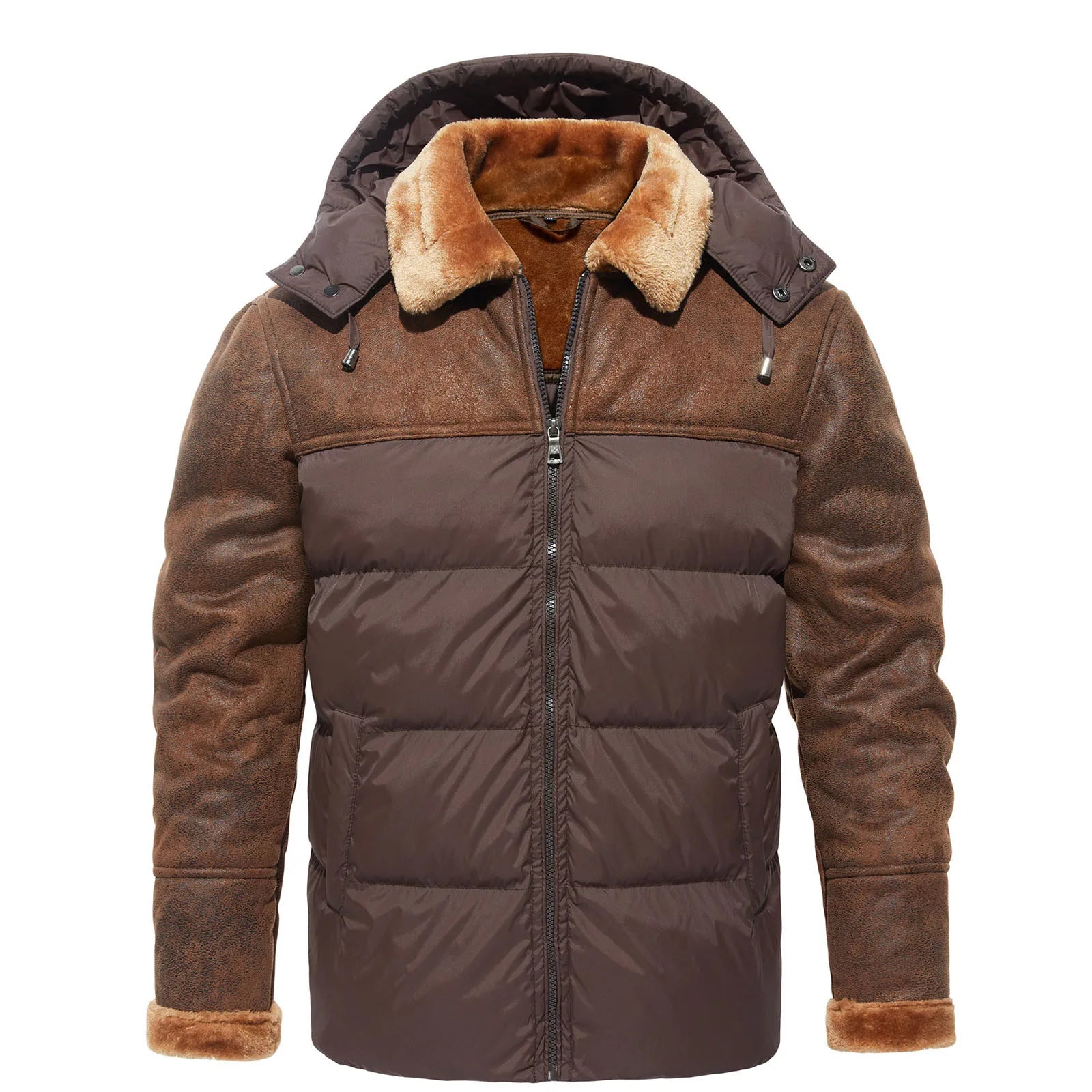 Cappotto con pelliccia per uomo