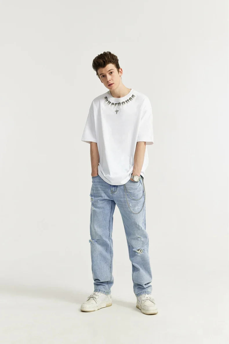 Jeans slim fit strappati