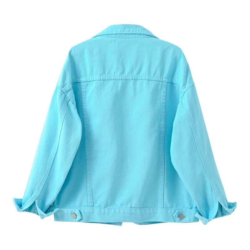 Giacca classica in denim da donna in tanti colori