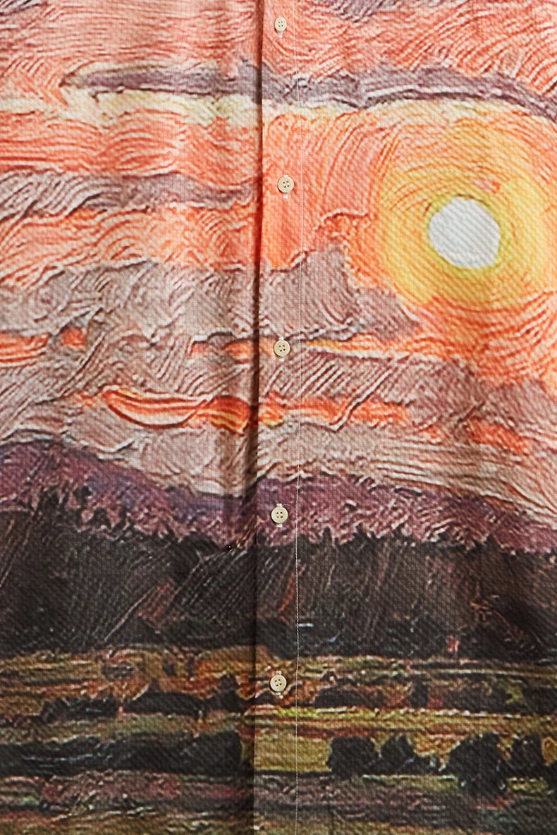 Camicia hawaiana leggera al tramonto