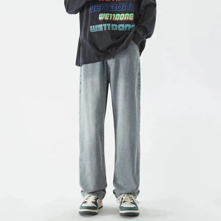 Jeans larghi retr? a destra