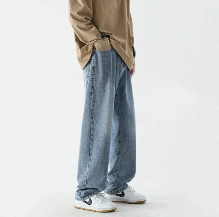 Jeans larghi retr? a destra