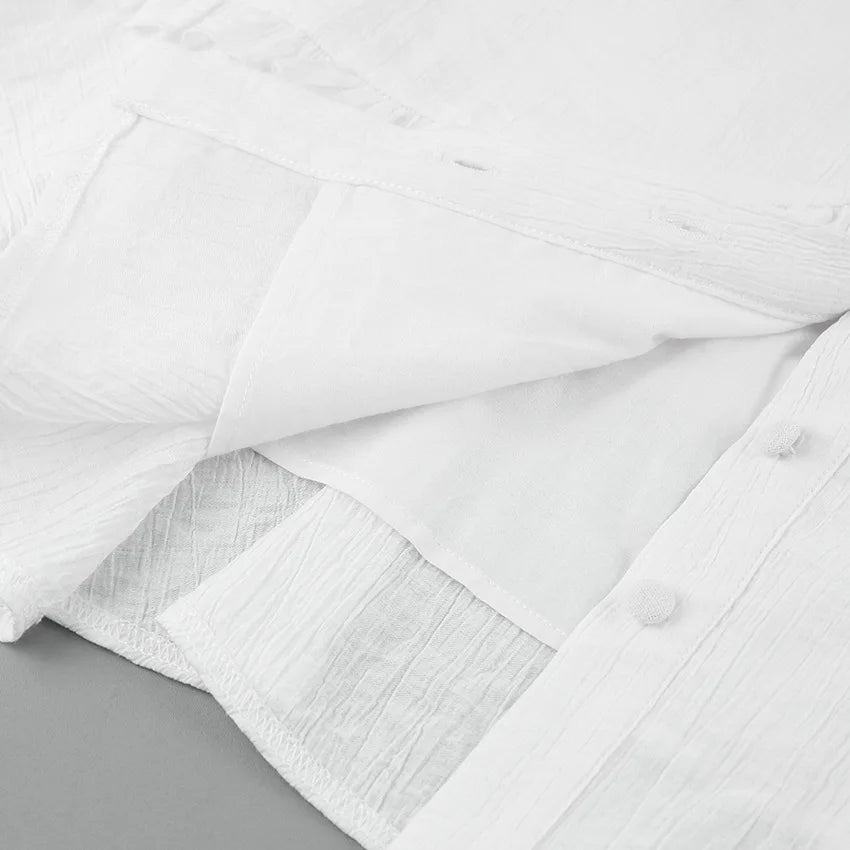 Vestito estivo bianco con lacci