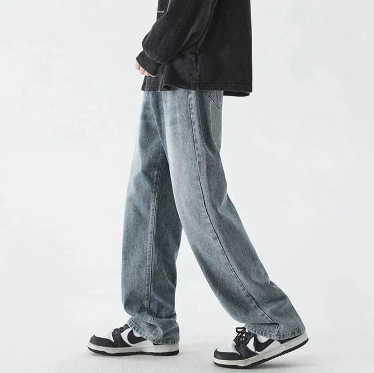 Jeans larghi retr? a destra