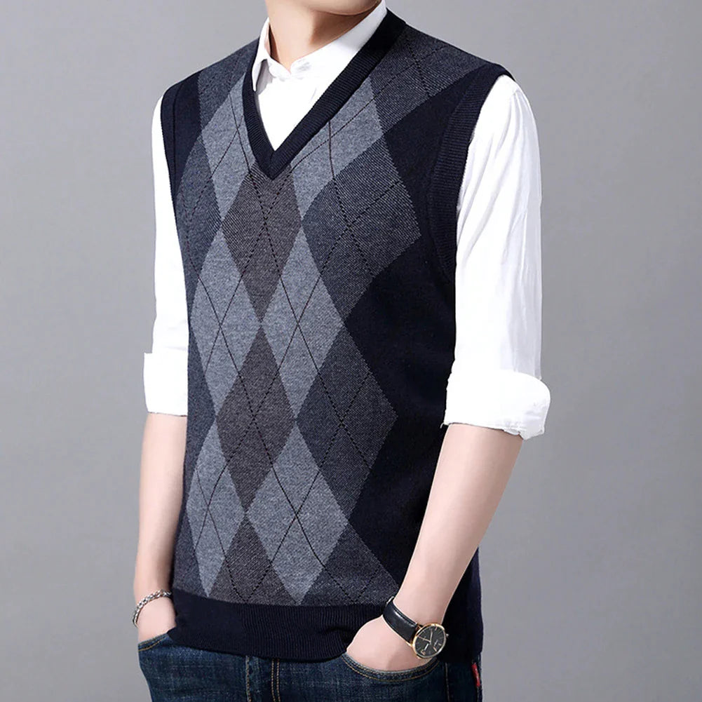 Cardigan a righe lavorato a maglia