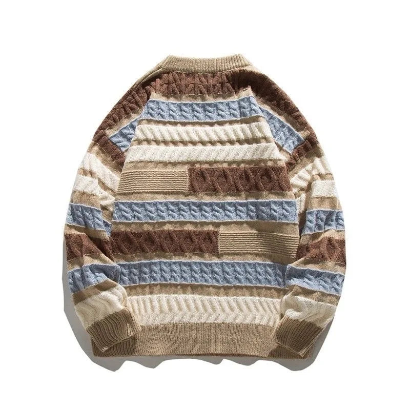 Maglia in broccato a contrasto con patchwork