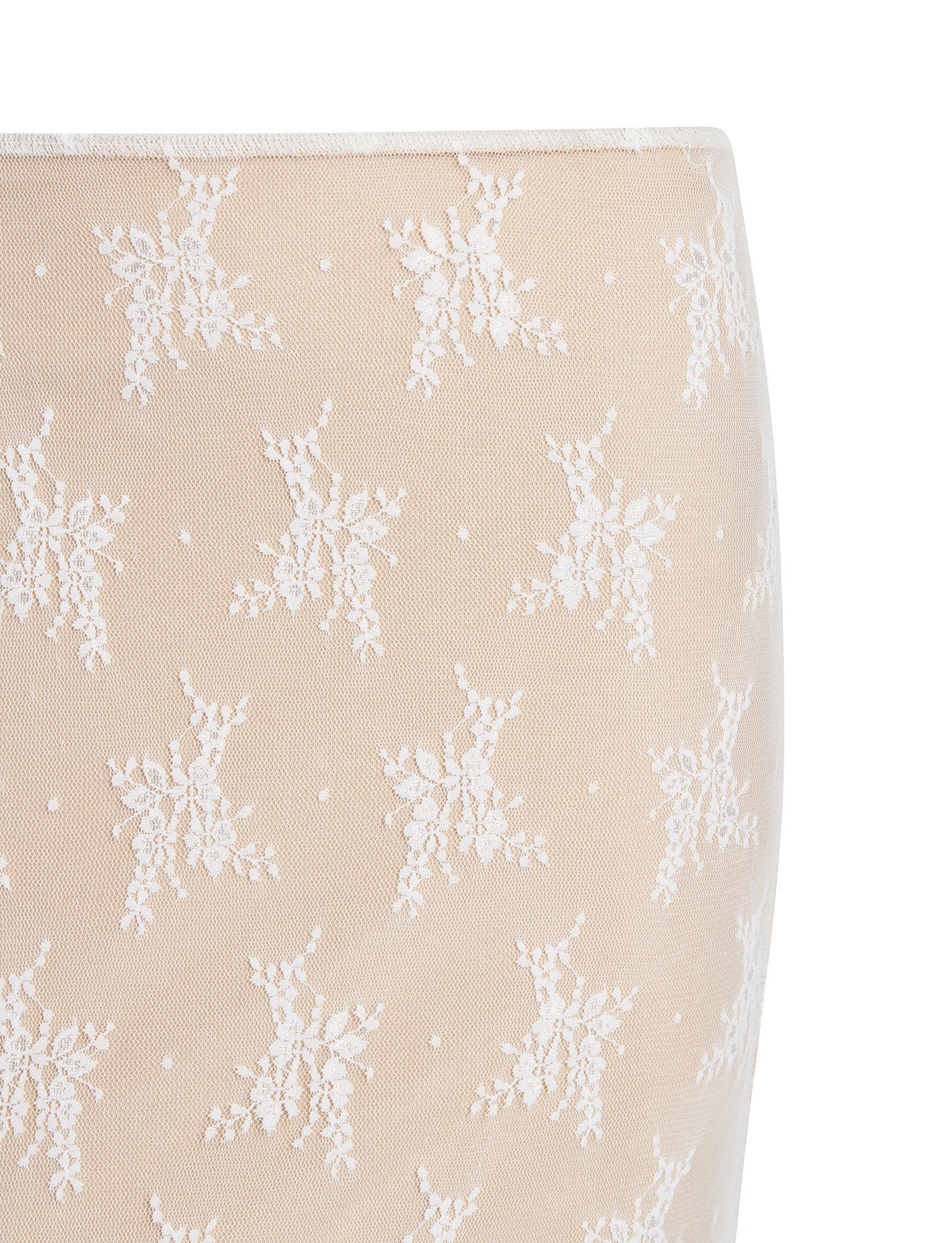 Elegante top traslucido con gonna