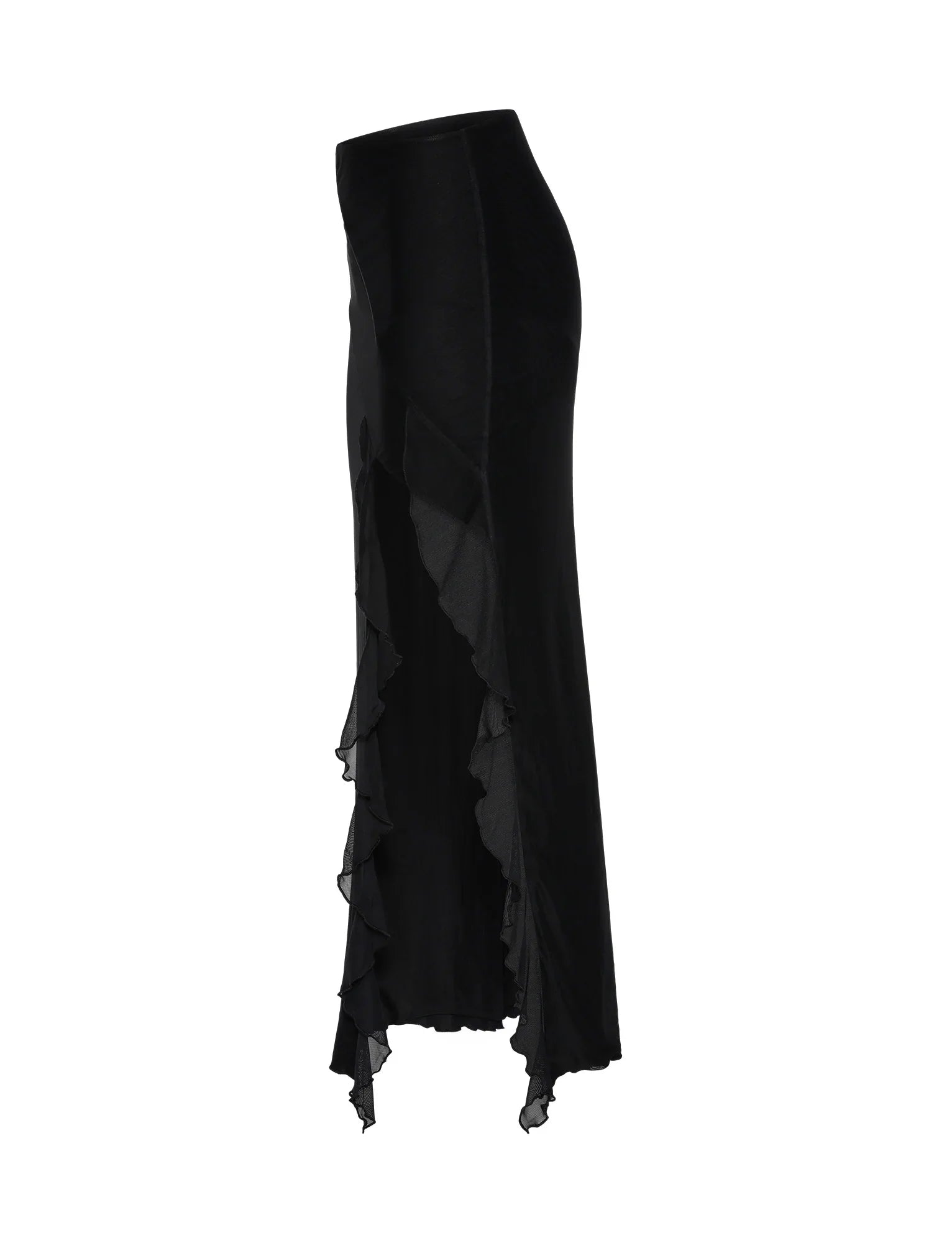 Top corto casual nero con gonna