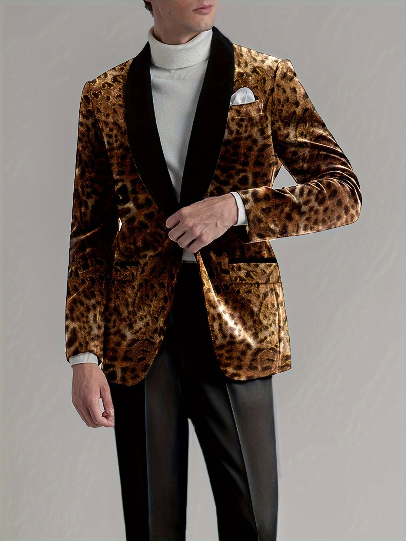 Blazer con stampa leopardata