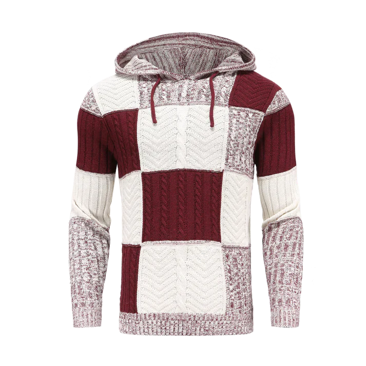 Cappuccio a quadri in pelle di montagna