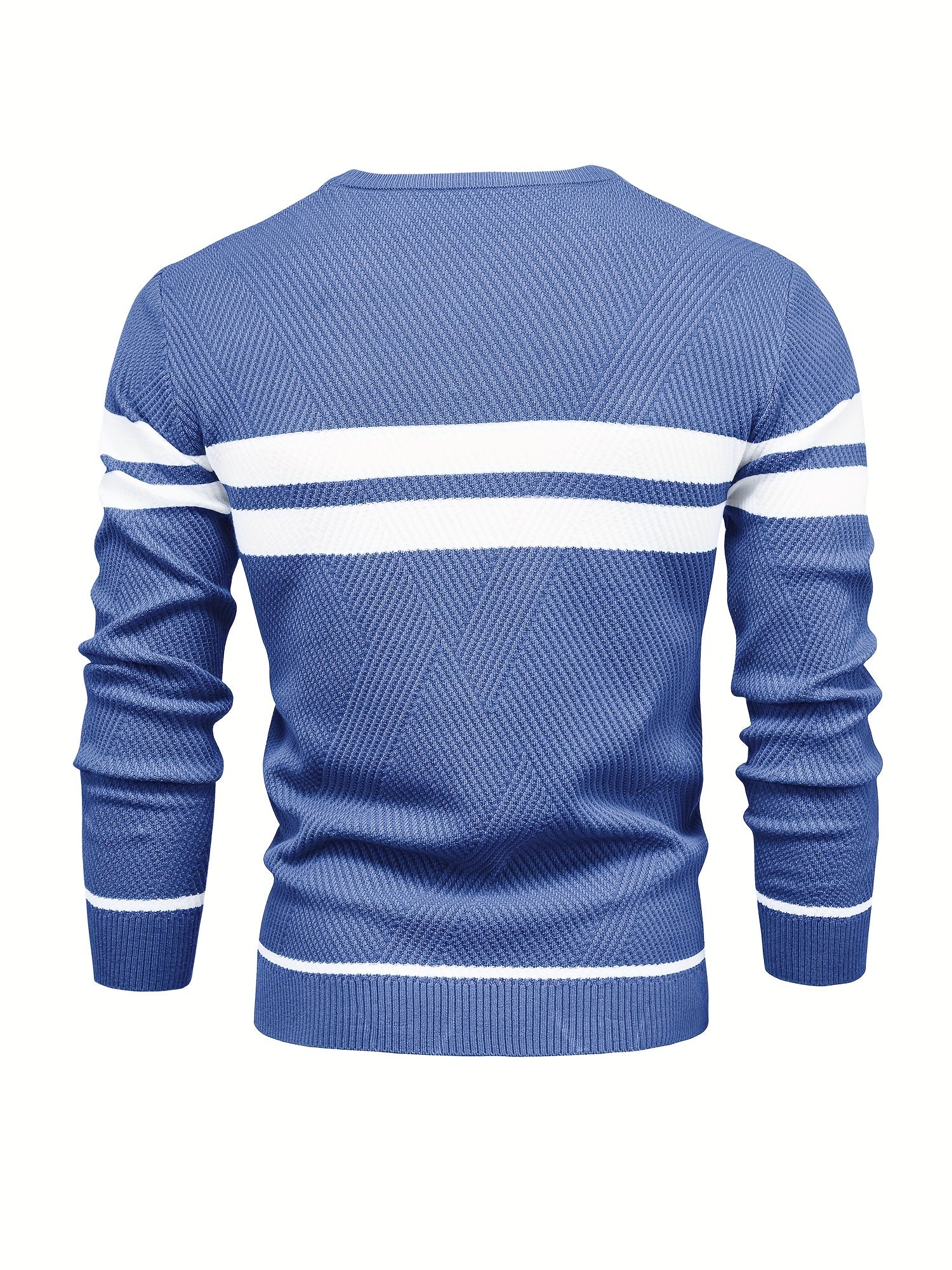 Maglione lavorato a maglia con motivo a righe da uomo