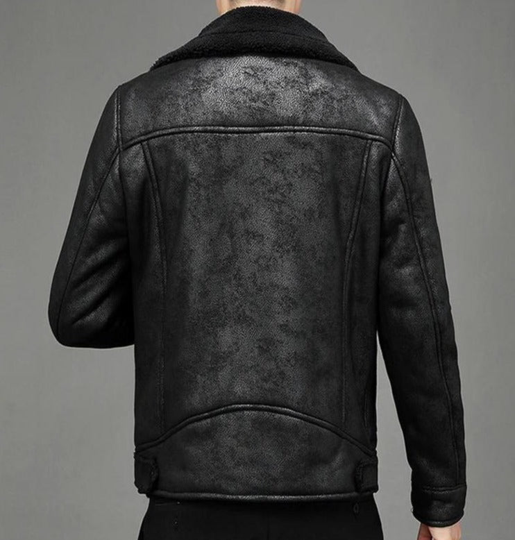 Giacca in pelle scamosciata di lusso