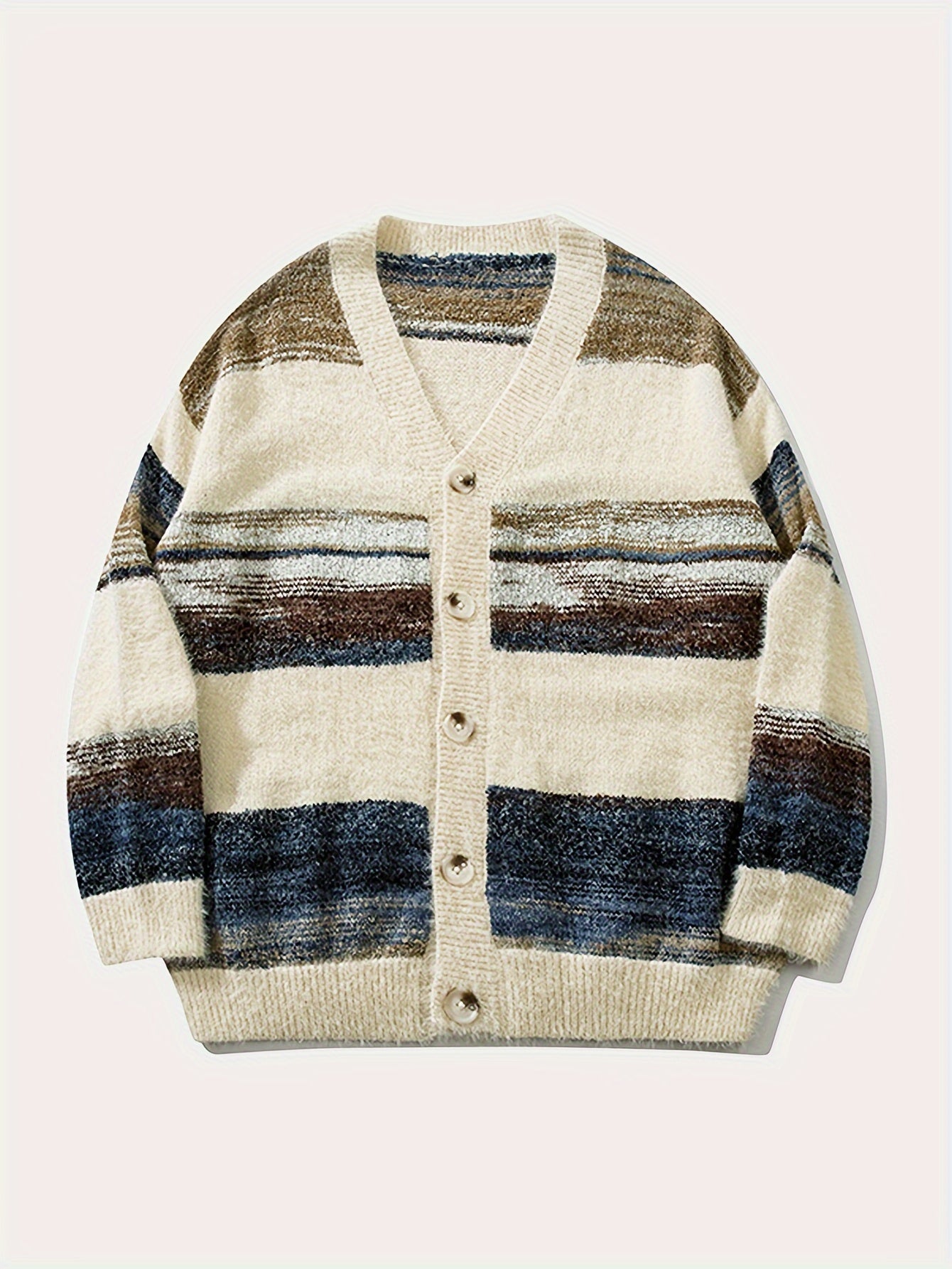 Elegante cardigan retr? con righe