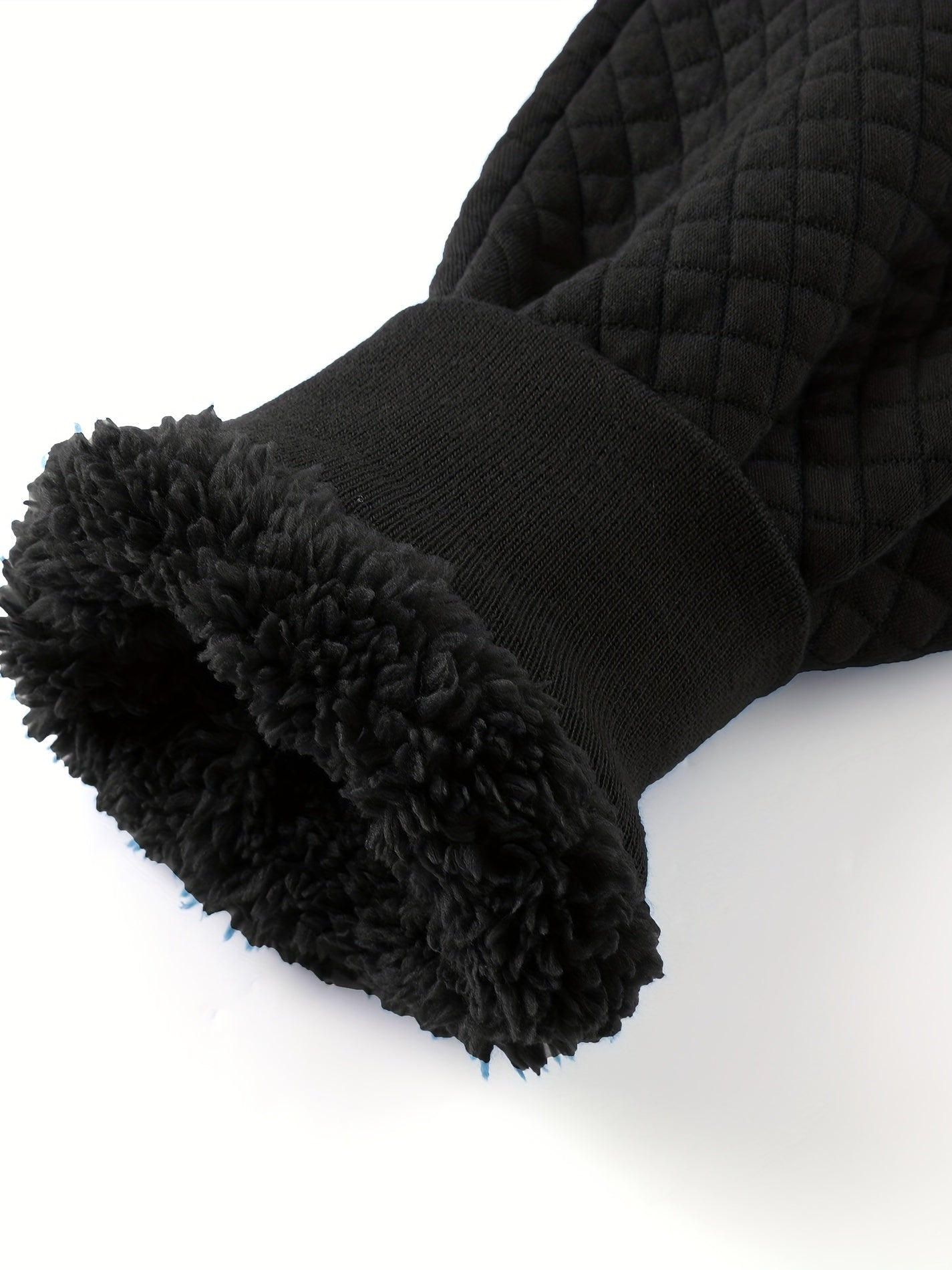 Felpa foderata in sherpa con pelliccia