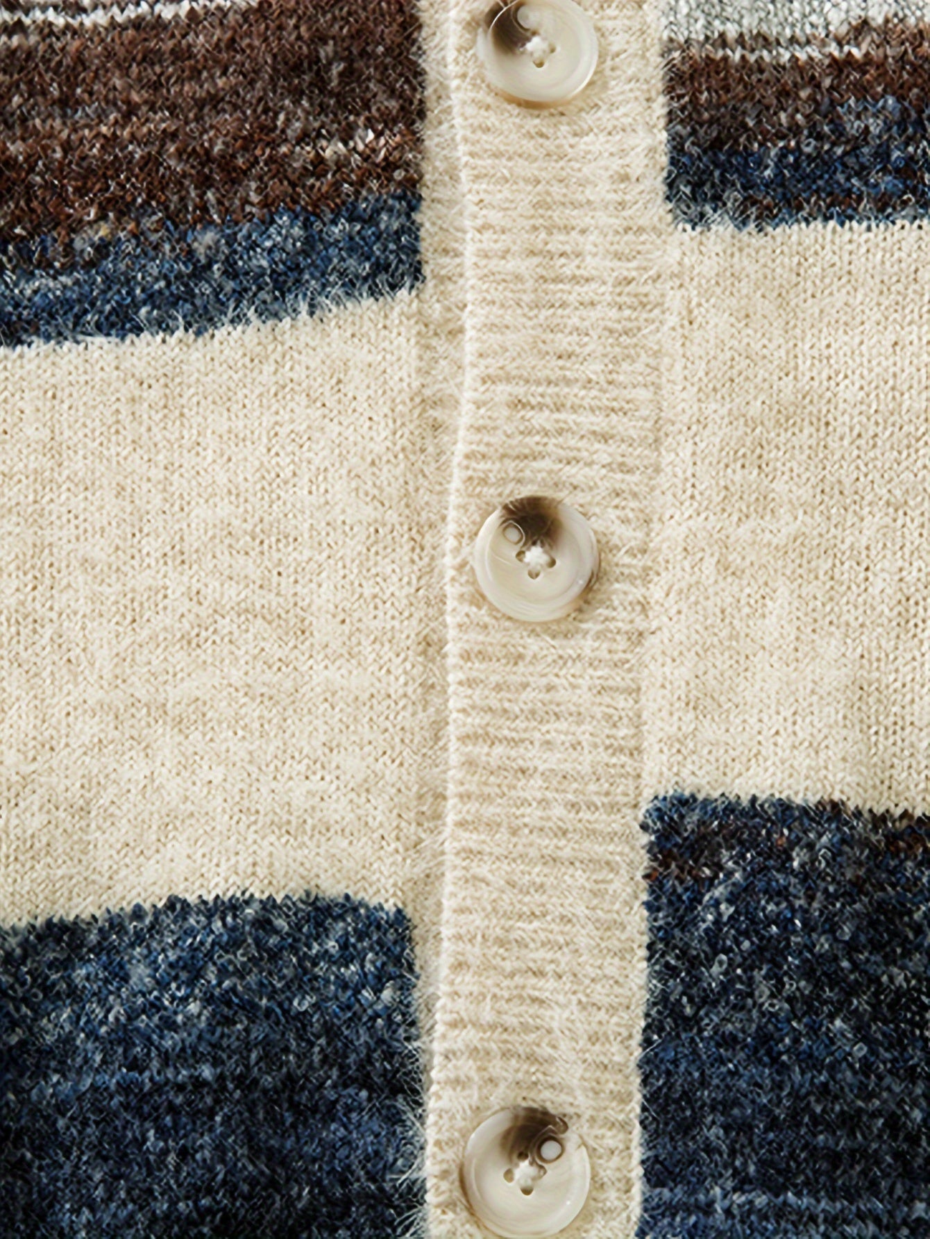 Elegante cardigan retr? con righe