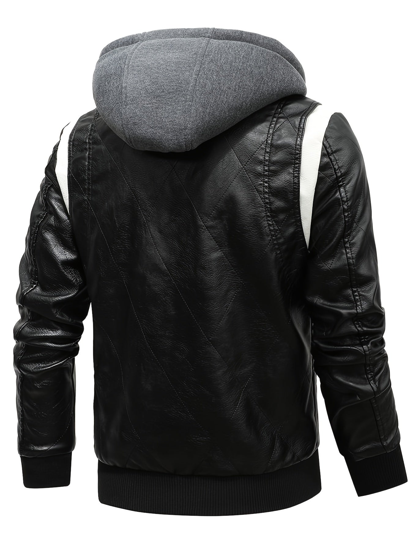 Giacca casual realizzata in pelle PU crosta