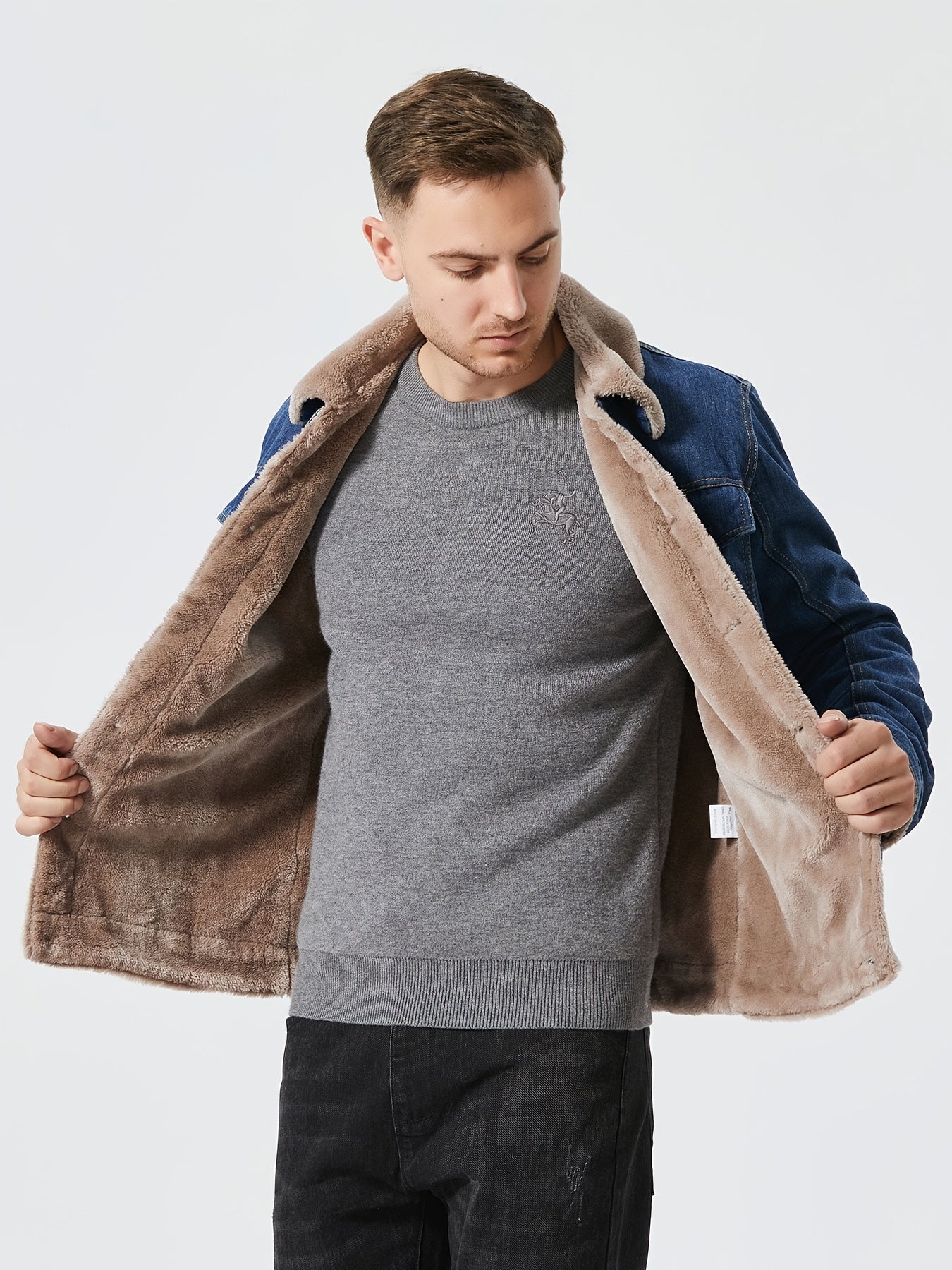 Giacca in denim di pile