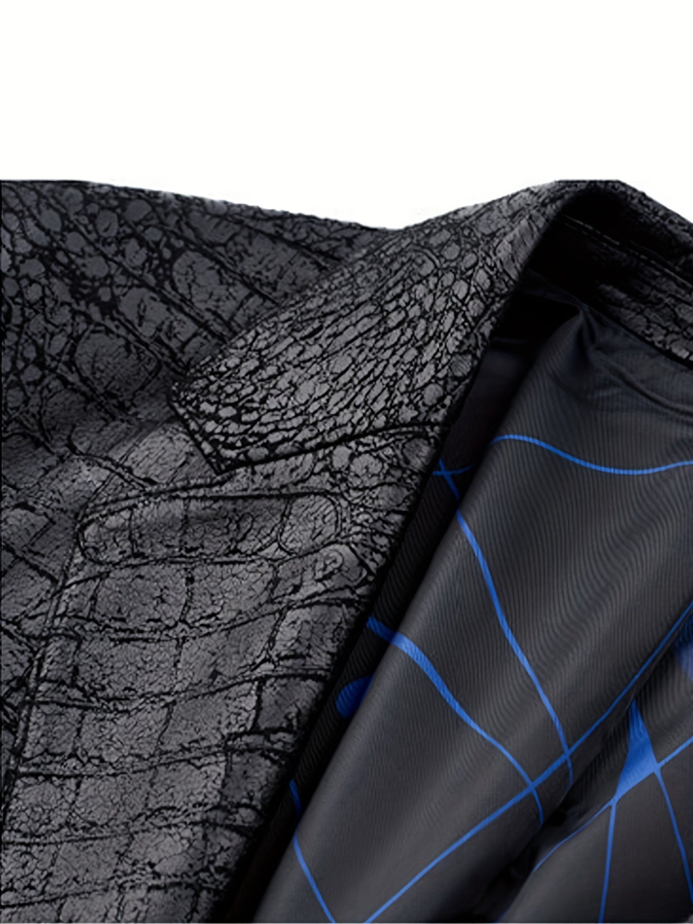 Giacca blazer in similpelle con revers