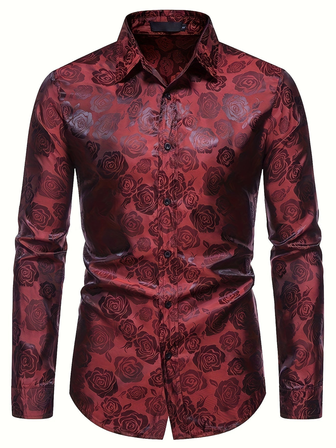 Camicia elegante con motivo rose