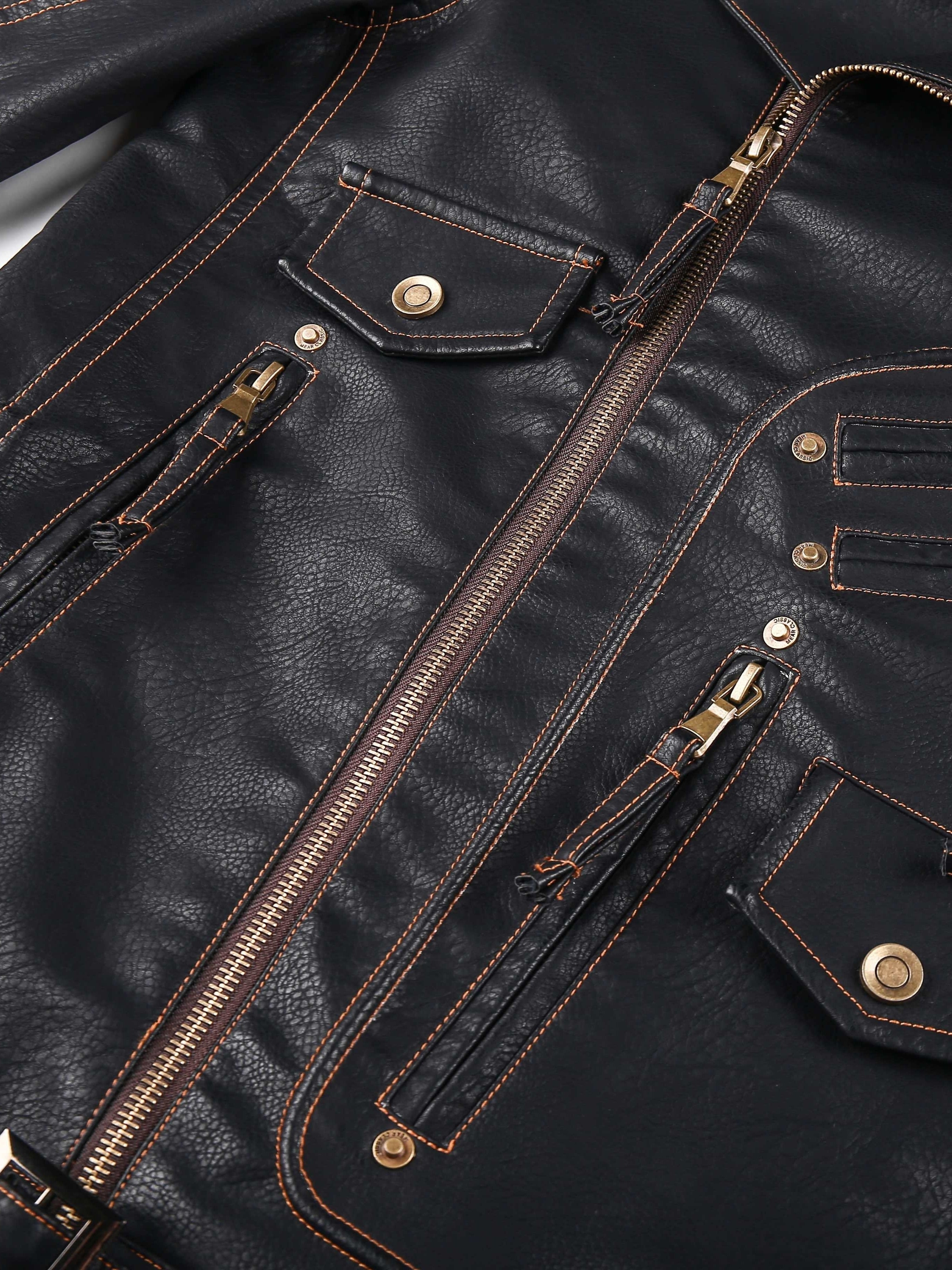 Giacca in ecopelle nera