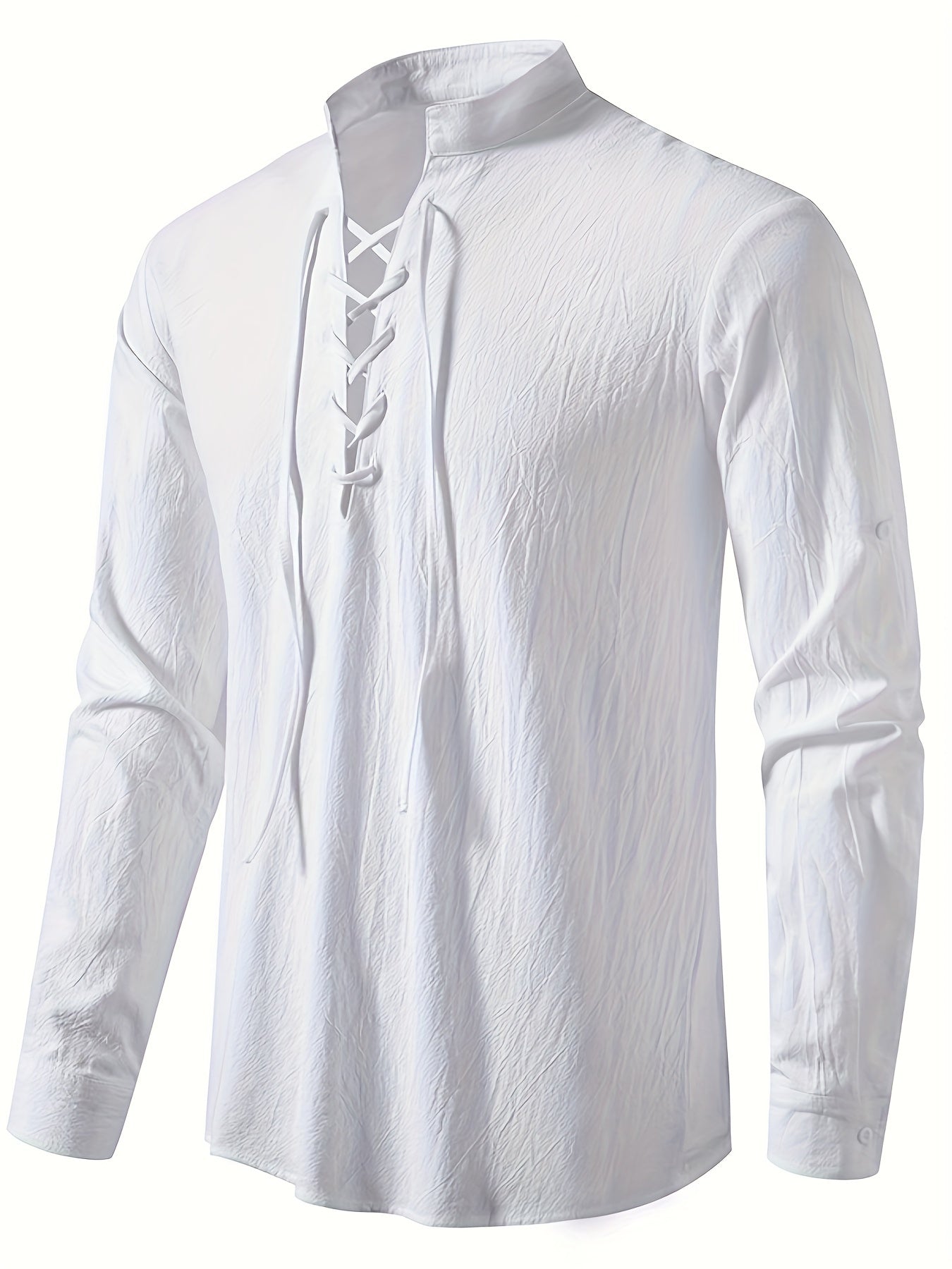 T-shirt Henley casual con maniche lunghe