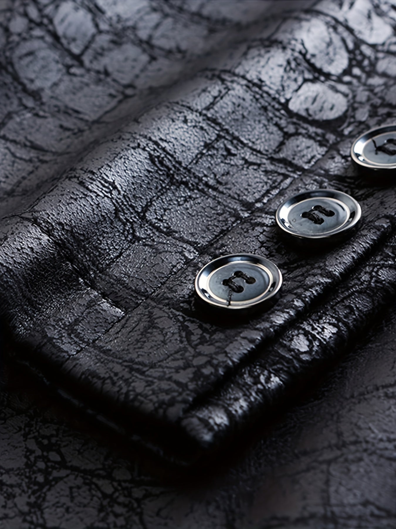 Giacca blazer in similpelle con revers