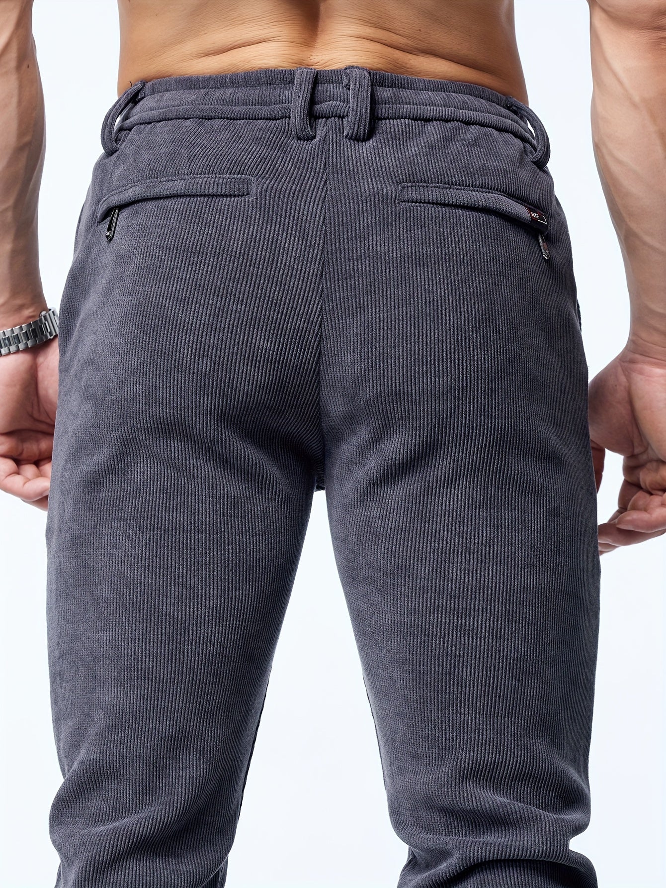 Pantaloni dritti in velluto a coste