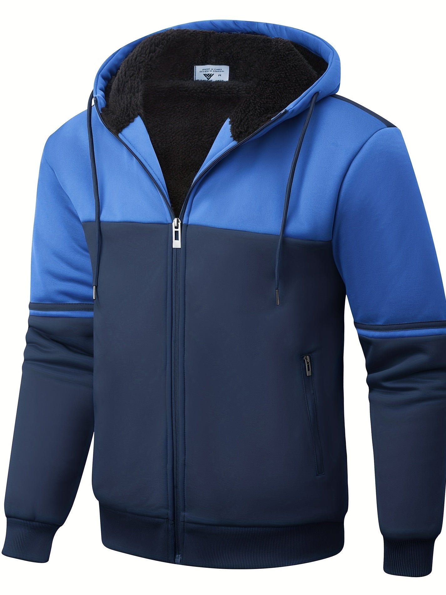 Felpa con cappuccio in pelliccia da uomo