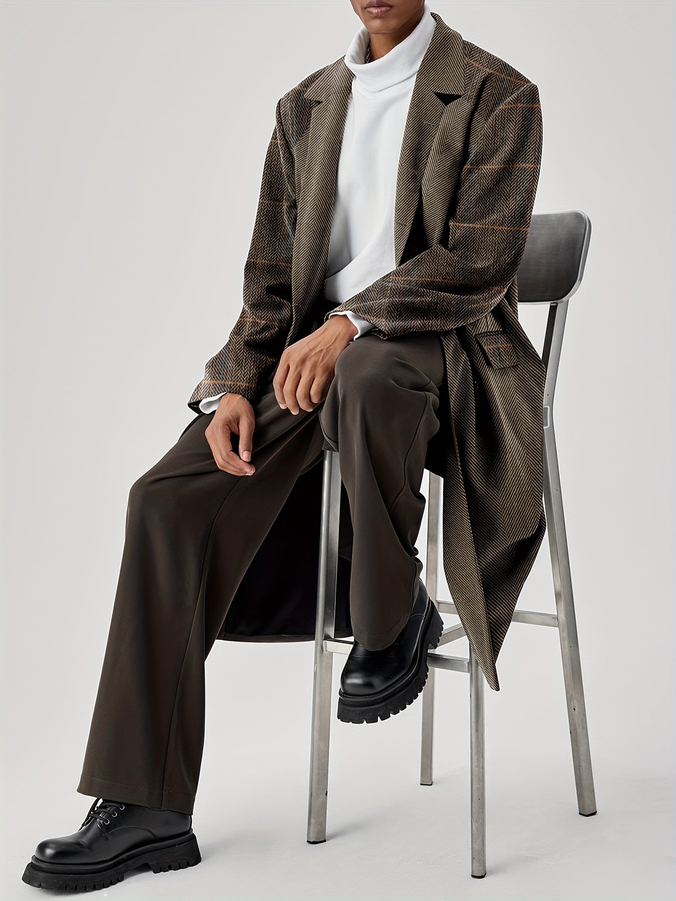 Giacca elegante a quadri retr?