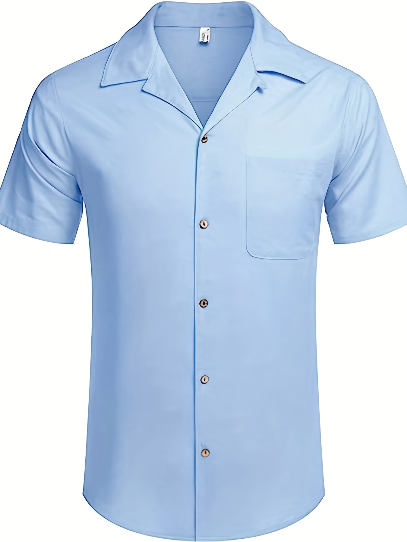Camicia ampia casual, leggermente elasticizzata con maniche corte e risvolti