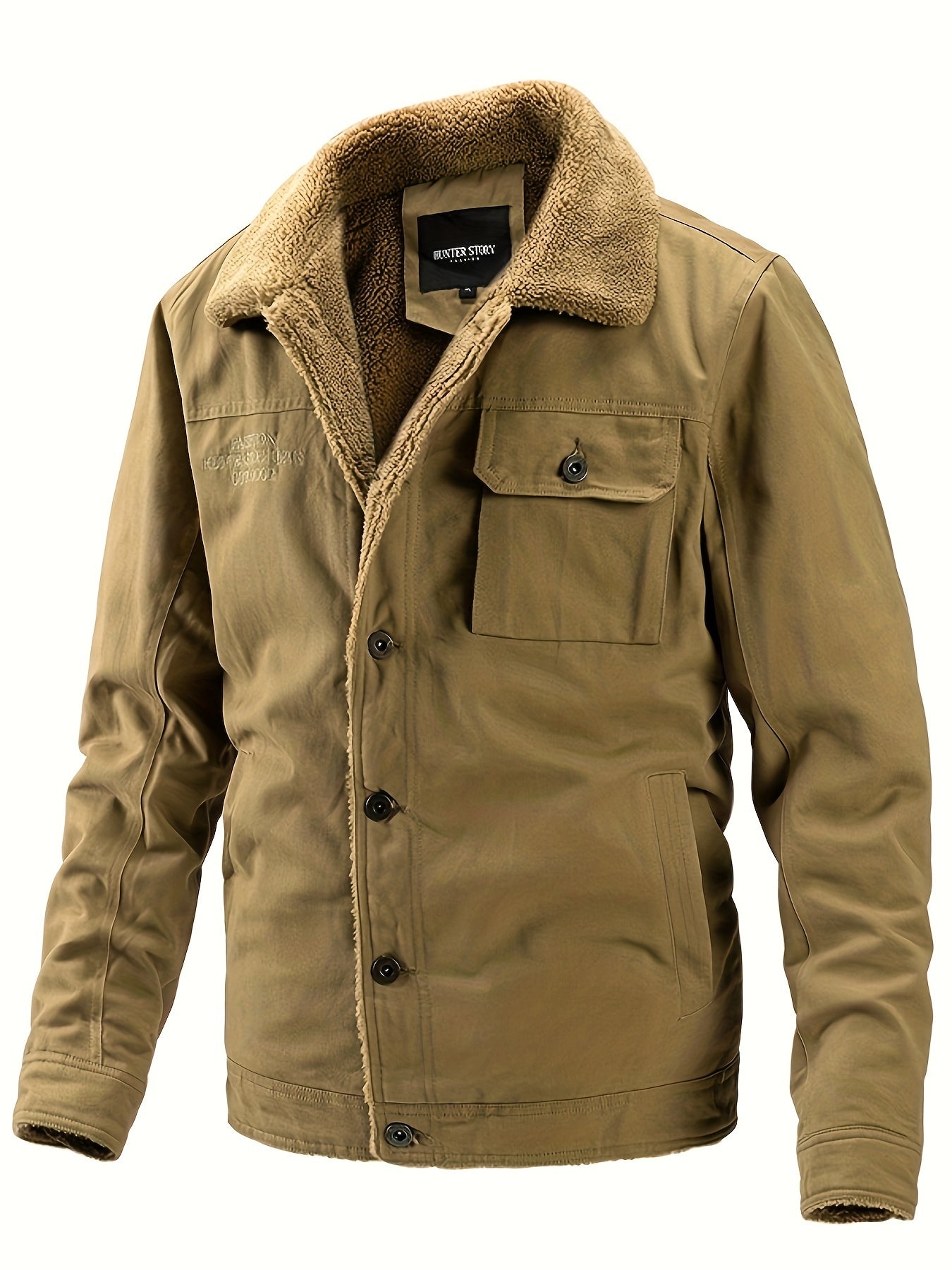 Giacca casual in caldo pile di cotone