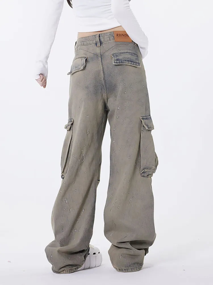 Jeans rétro lavati asimmetrici
