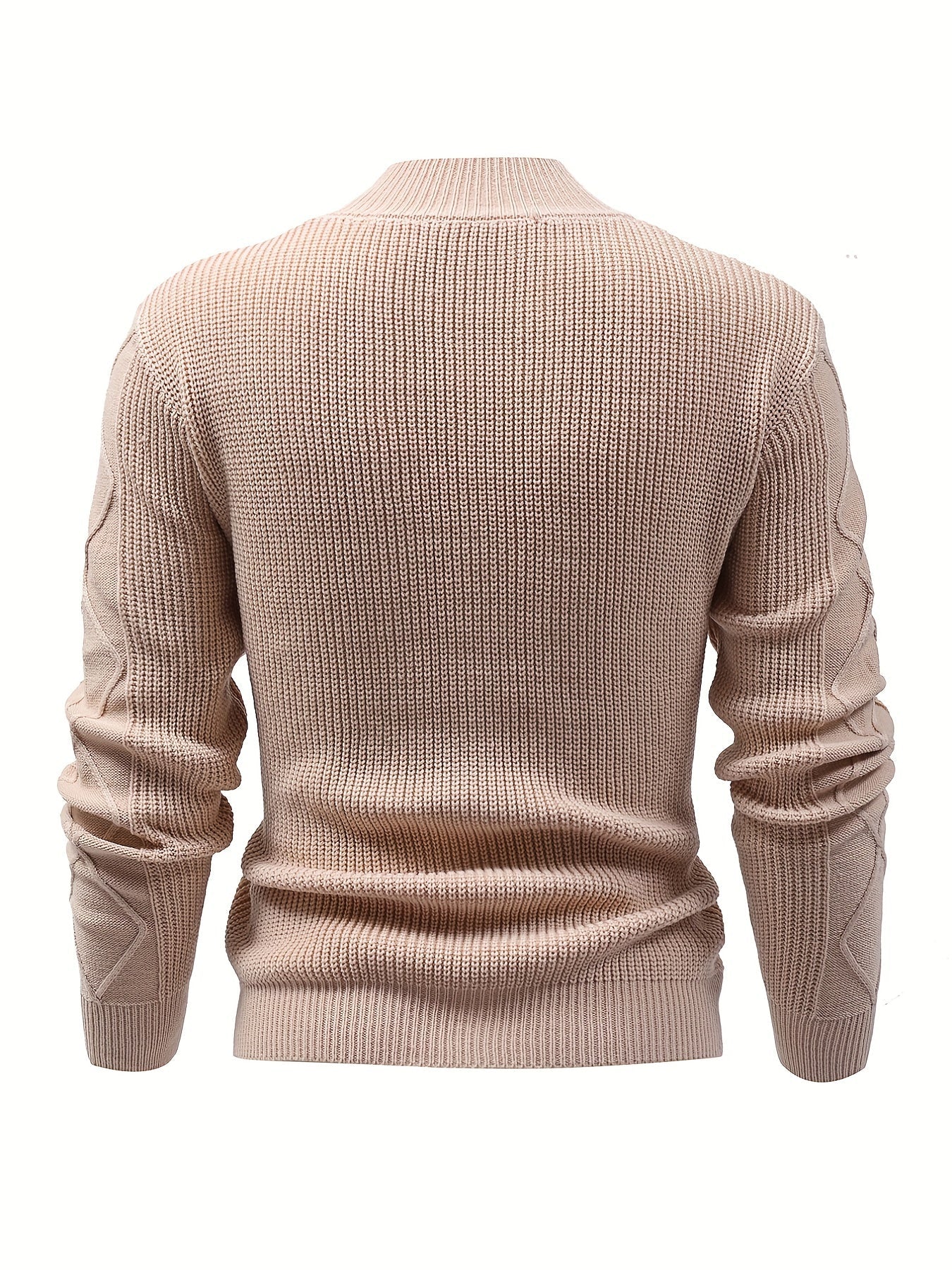 Elegante cardigan alto elasticizzato in beige