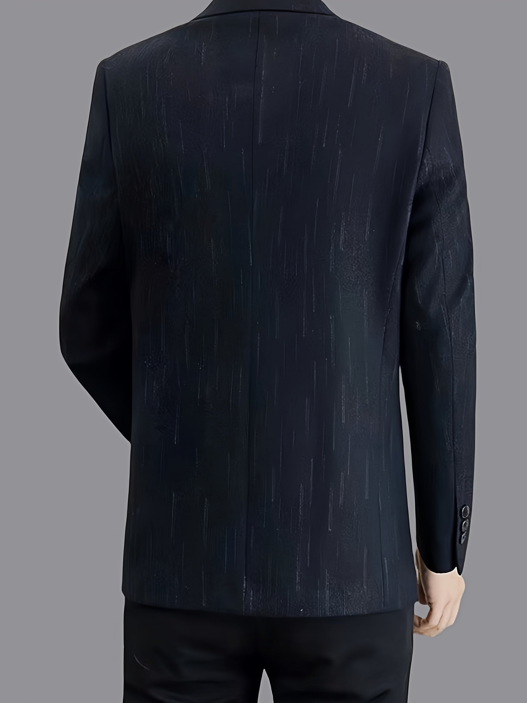 Blazer blu con fantasia a righe