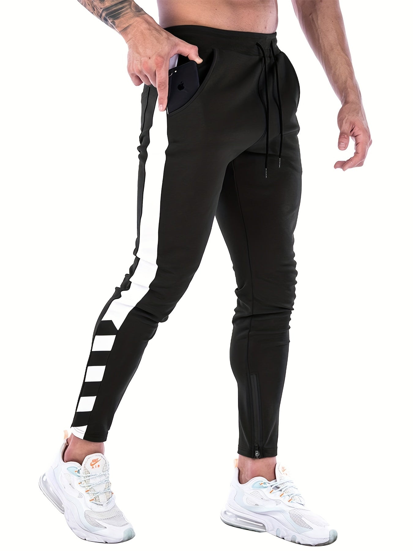 Pantaloni sportivi casual con elastico in vita e coulisse