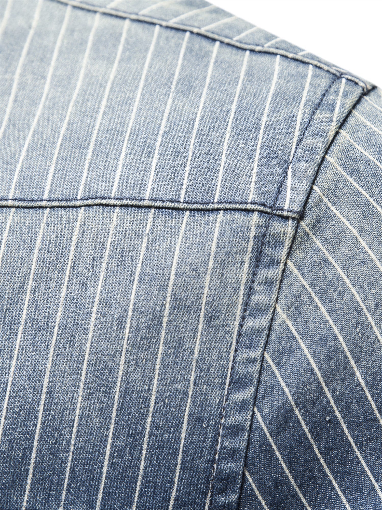 Camicia a righe in denim stretch