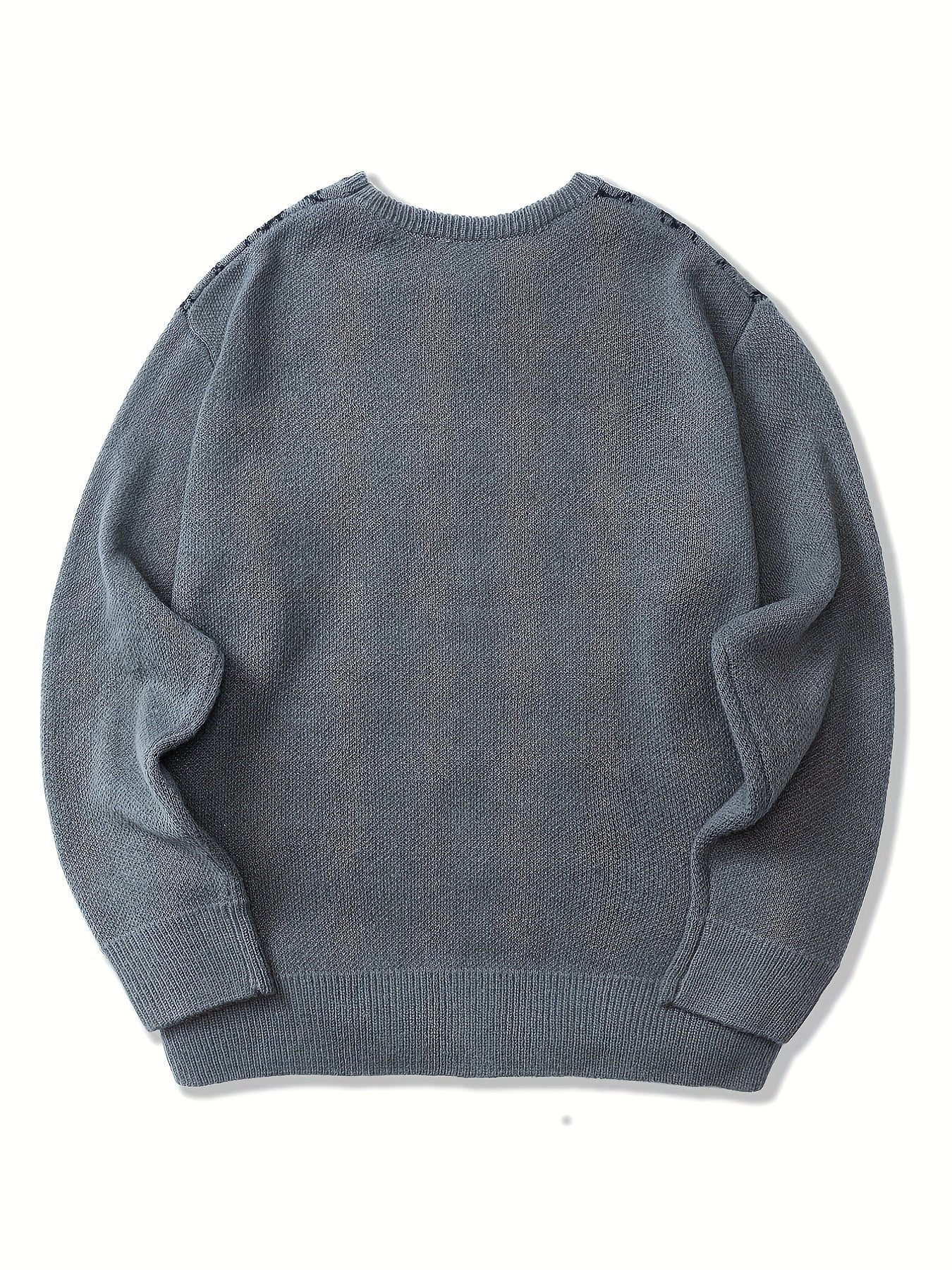 Maglione lavorato a maglia con motivo a rombi